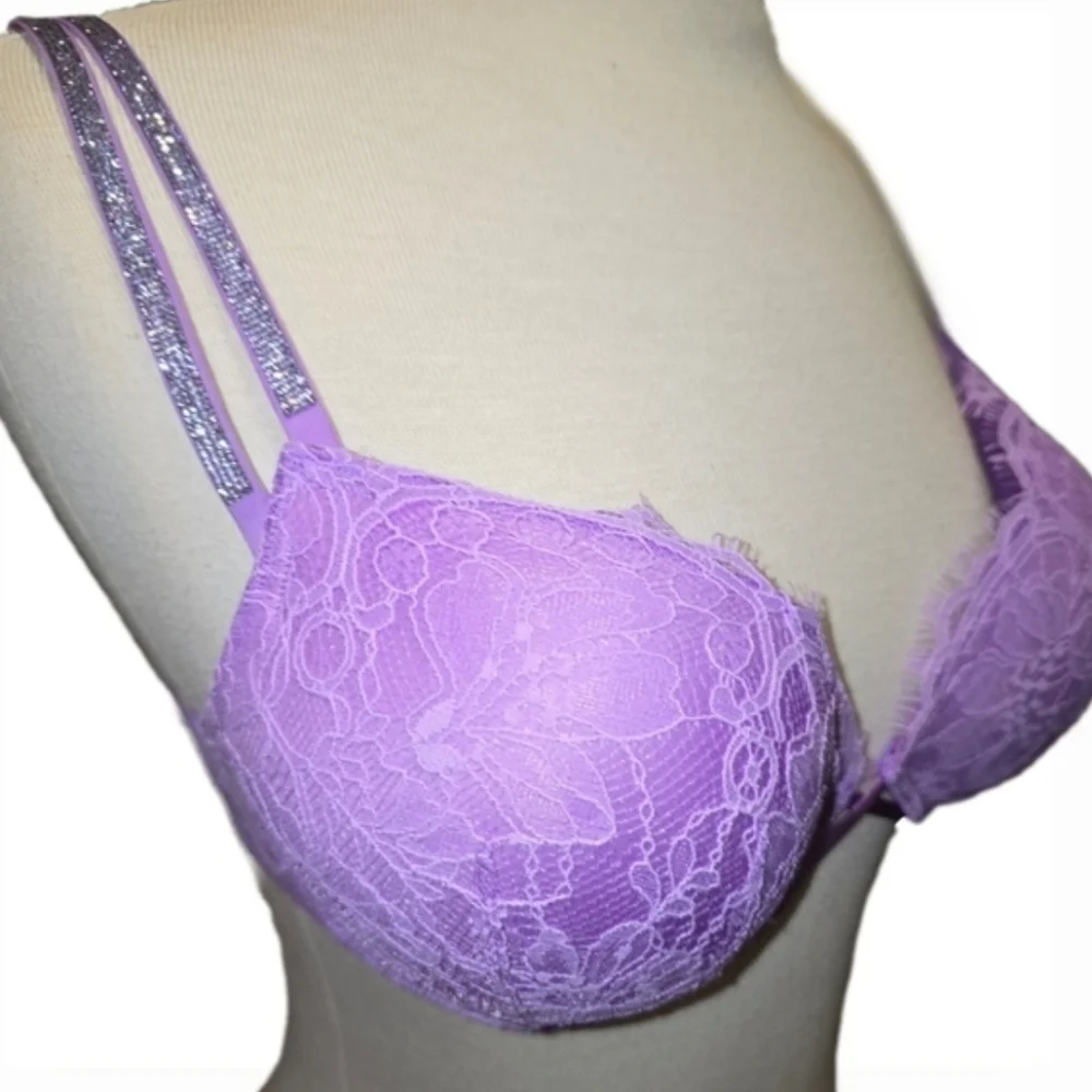 Shine Bombshell & Brazilian Matching Lingerie Set 32D/Small - Victoria’s Secret